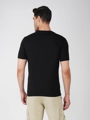 Men’s Pure Cotton Graphic T-Shirt-Black