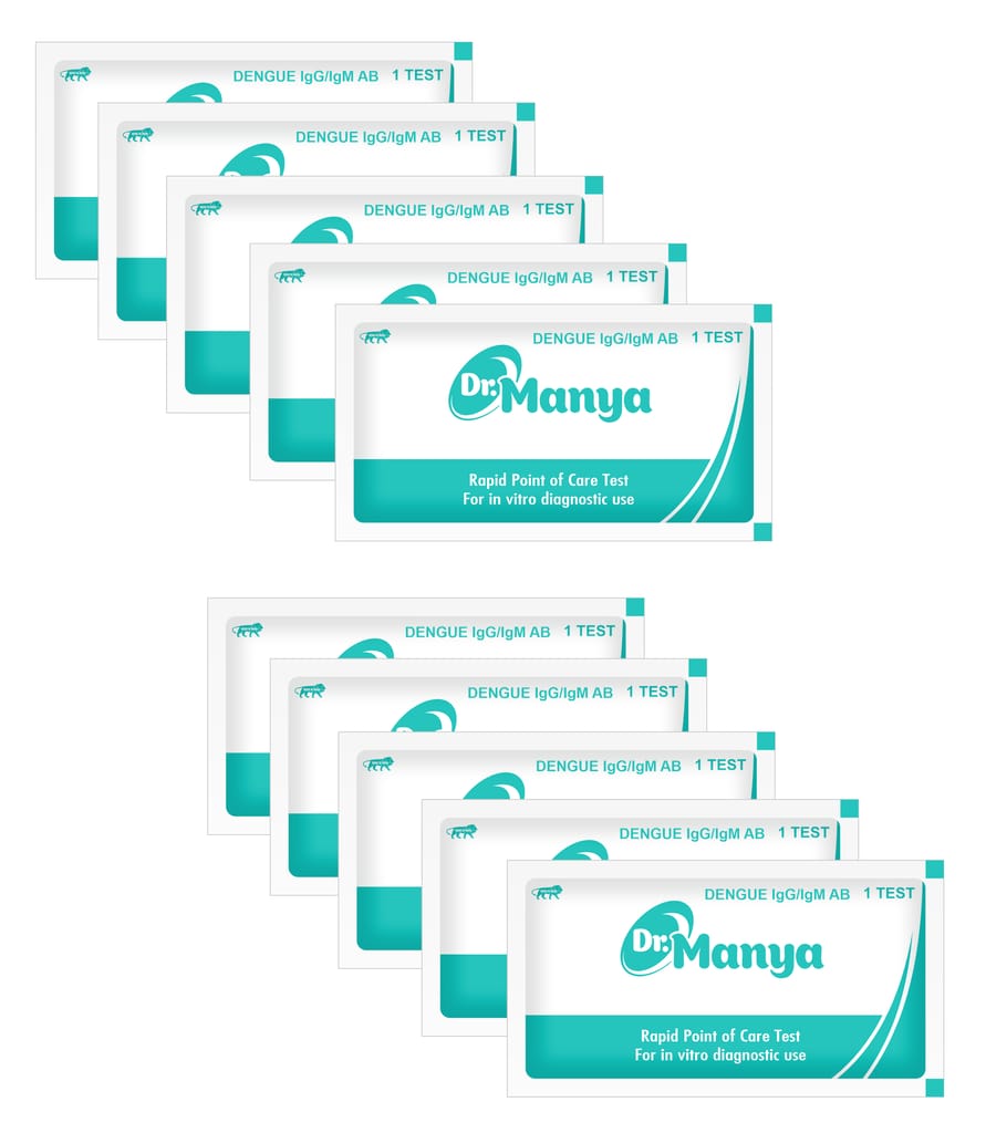 Dengue IgG/IgM Rapid Test Kit Pack of 10 Tests | High Sensitivity Diagnostic Cassette for Whole Blood, Serum, or Plasma Professional Lab Quality Results in 15 Minutes