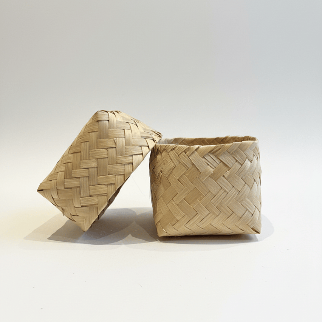 Traditional Palm Leaf Multipurpose Storage & Utility Box – Mittai Petti, For Home, Office, Gifting