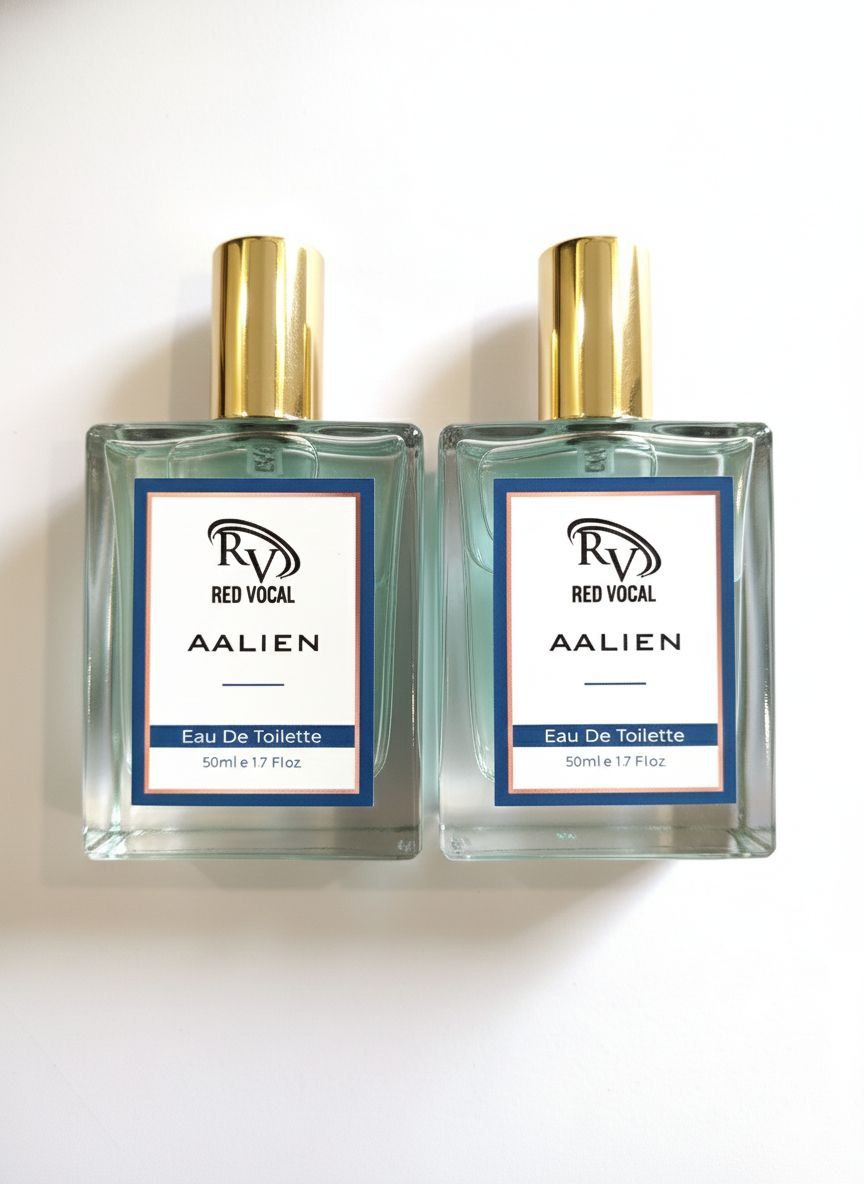 Red Vocal Aalien Luxury Eau De Toilette – Unisex 50ml (Set of 2), Fresh, Woody Amber & Long-Lasting Fragrance