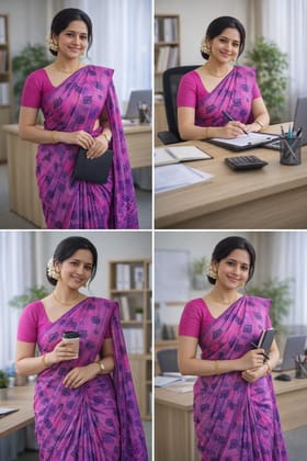 Pink Blue Tie-Dye (Shibori) Pure Cotton Saree