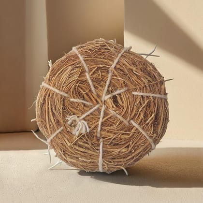 Organic Vetiver Body Scrubber with Cotton Storage Bag