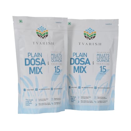 Tvarish Instant Plain Millet Dosa Mixes (2*200g) Tvarish Instant Plain Millet Dosa Mixes (2*200g)