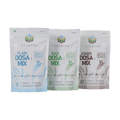 Tvarish Instant Dosa Mixes Combo (3*200g) Tvarish Instant Dosa Mixes Combo (3*200g)