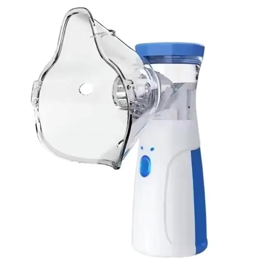 Portable Mesh Nebulizer Machine for Adults & Kids – Handheld Silent Nebulizer for Fast Mist Therapy for Cough, Cold & Asthma | USB Rechargeable (Unique)