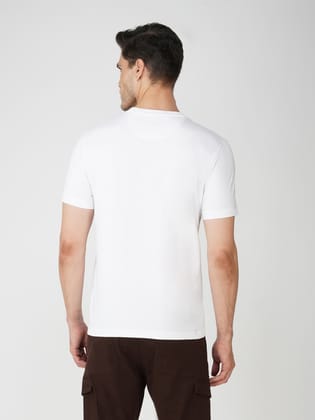 Men’s Casual Graphic Tee Euro Fit-White