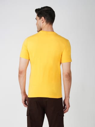 Men’s Casual Graphic Tee Euro Fit-Yellow