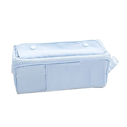 KTRS Enterprise Pencil Case with Smooth Zipper Pencil Case Large Capacity Double Sided Tofu Shaped Pencil Pouch Multi-Functional Storage for Stationery Purse and Cosmetics Stationery Storage Bag - Randomly Assorted