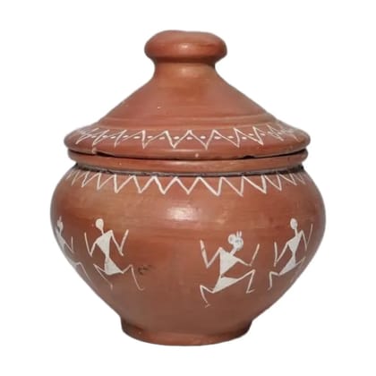 Terracotta Planter with Tribal Art