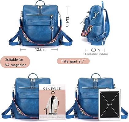 Stylish Suede Leather Anti Theft Women's Fashion Backpack