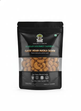 Maa Roots Classic Masala Cashews 200g | Traditional Indian Masala Flavoured Konkan Cashews | Premium Whole Kaju | Rich & Aromatic Snack