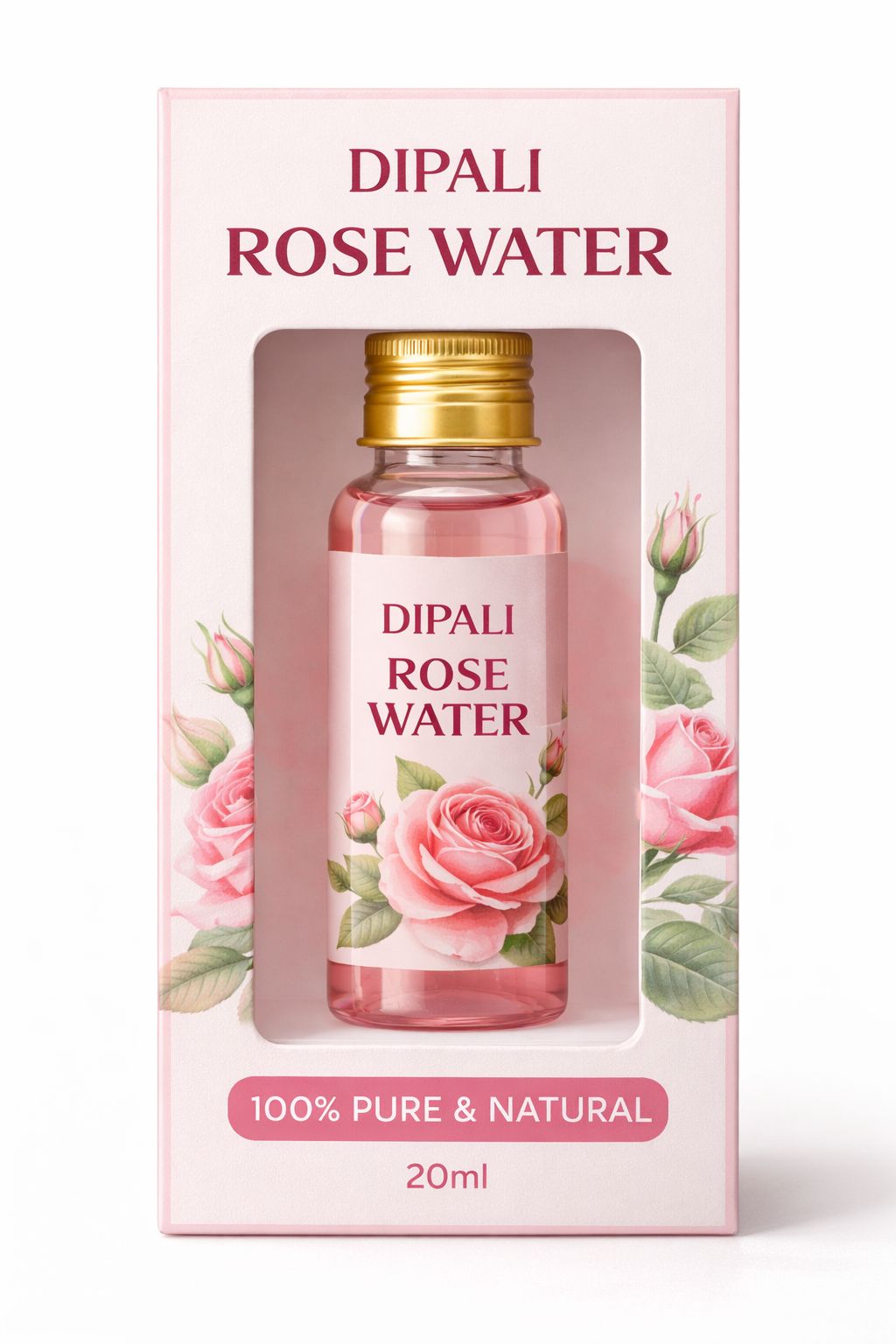 DIPALI 100% Pure & Natural Rose Water, 20ml Refreshing Facial Mist