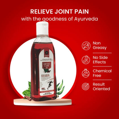 Ortho Care Ayurvedic Pain Relief Therapeutic Oil for Joint & Body Comfort | Herbal Ayurvedic Oil for Knee, Back, Shoulder, Muscle & Joint Pain 100ml Pack of 1