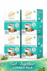 Swechha Premium Detox Green Tea (Weight Loss / Immunity / Herbal Tea ) Kahwa Instant Mix Combo Pack - 4 x 12 Sachets