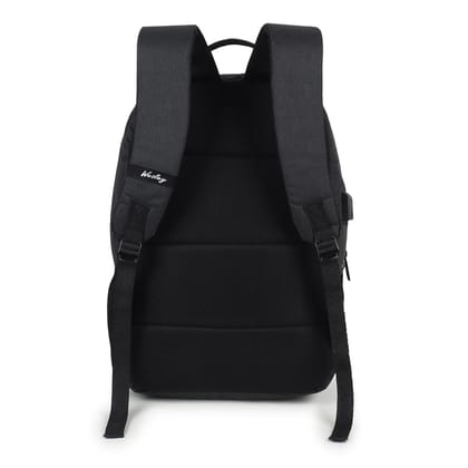 Wesley Zeus Usb charging Travel Laptop Backpack with 15.6 inch Laptop Compartment for men and women (Black)