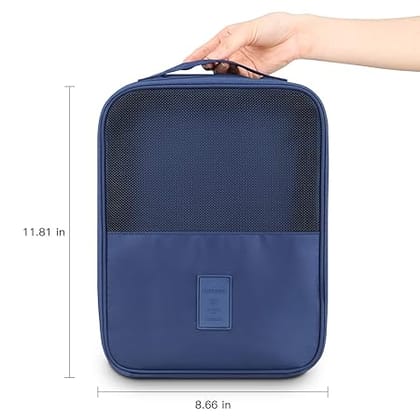 Packing Organizers,Mossio Foldable Dust-Proof Overnight Travel Shoe Bag Dark Blue