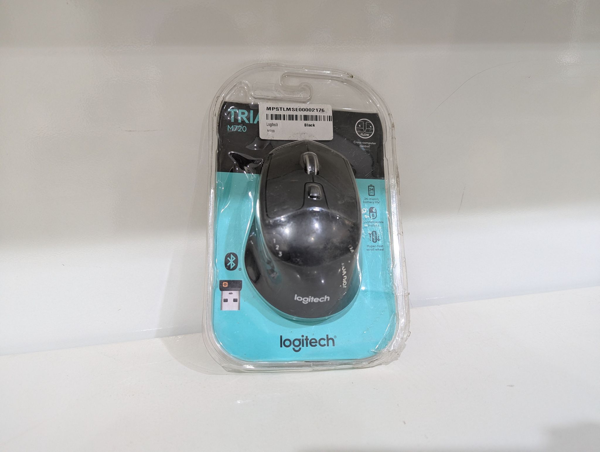 Logitech M720 Triathlon Wireless Mouse | Multi-Device Bluetooth & USB | 24-Month Battery | Open Box
