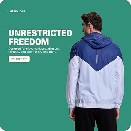 Boldfit Windcheater Jacket for Men,Lightweight & Wind-Resistant with Reflective Bike Jacket