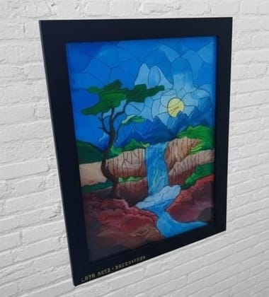 Beautiful Waterfall Painting