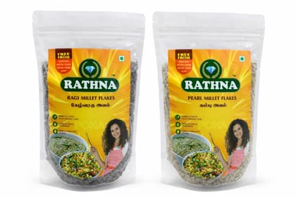 Pearl Millet Flakes + Ragi Millet Flakes Pouch (2 × 100 g)