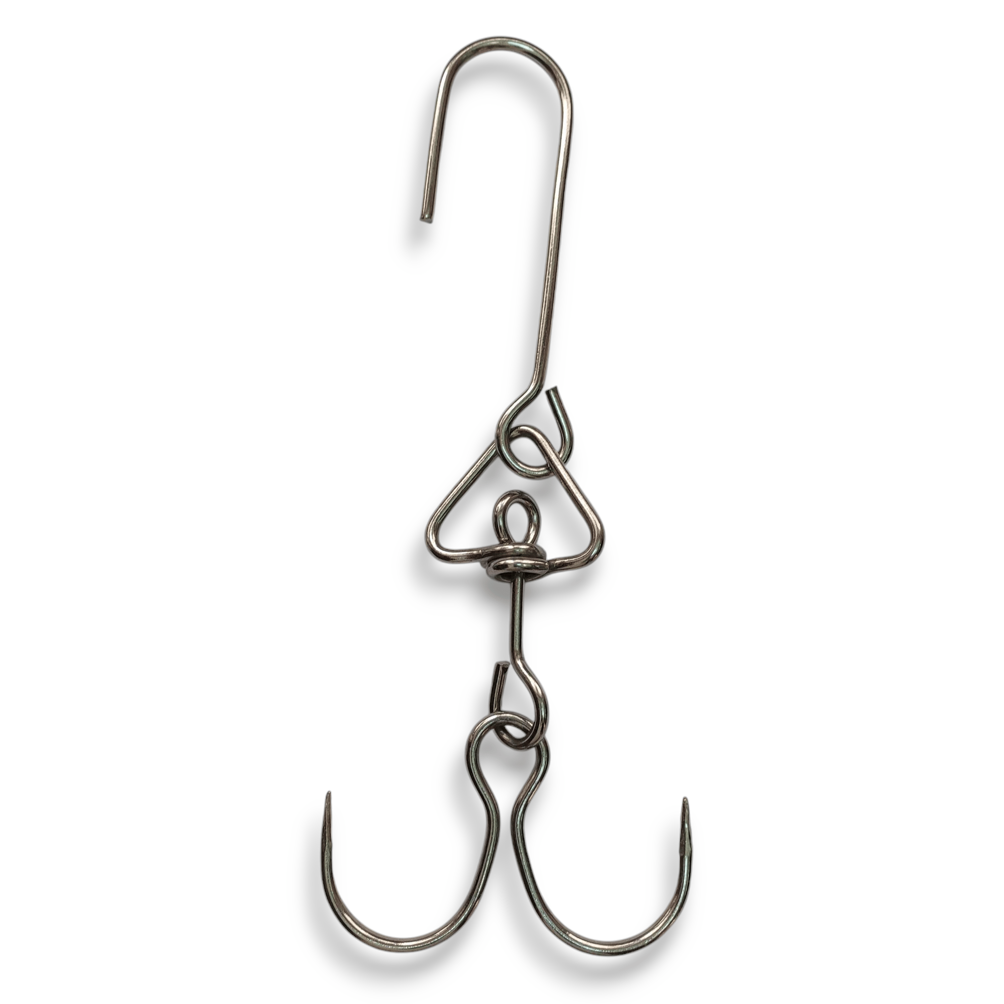 Naayagi Stainless Steel Multi-Use Butcher Hook – 2-Point Hanging Hook for Chicken & Mutton Shops