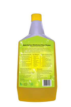 SUNA ZEBRA Floor Cleaner Citrus Sparkle - 1L Multi-Surface Disinfectant