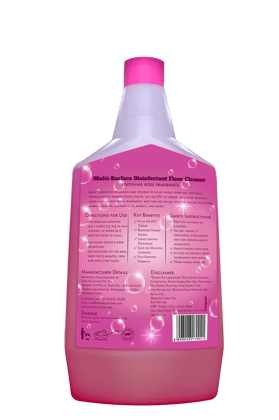 Suna Buildchem Multi-Surface Disinfectant Floor Cleaner Soothing Rose Fragrance 1L