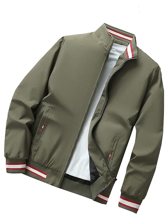 TAGAS Men's Regular Fit Zip-Up Casual Jacket for Mens