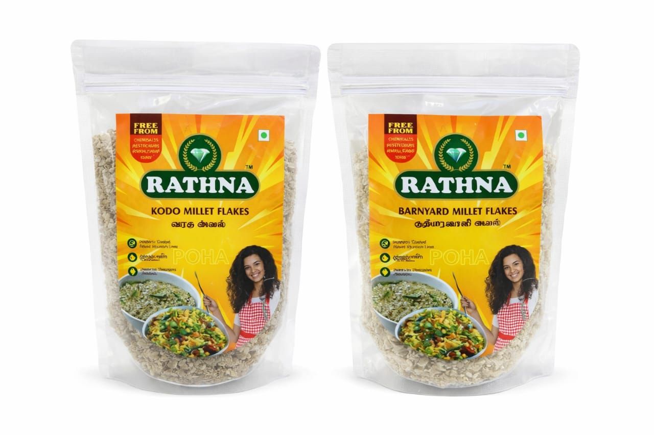 Kodo + Barnyard Millet Flakes Pouch  (2 x 100 g)