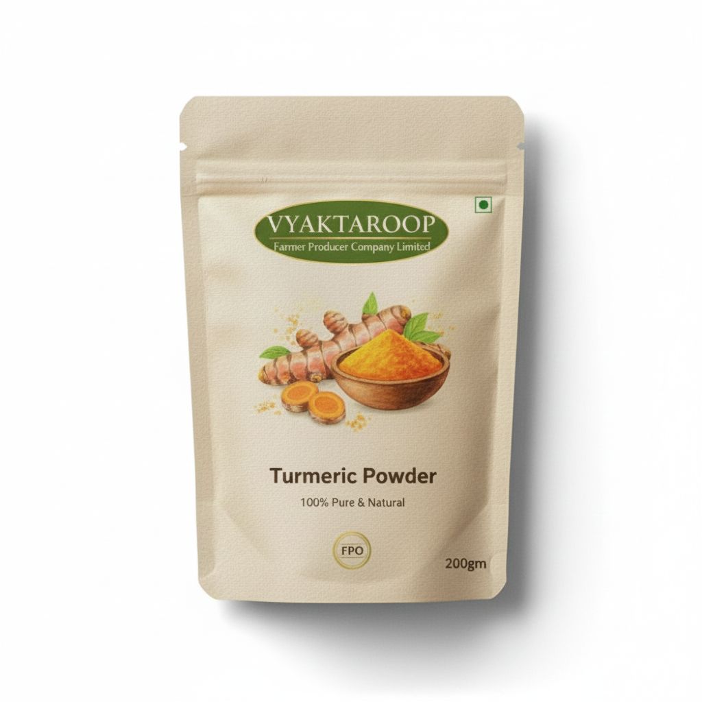 VYAKTAROOP 100% Pure & Natural Turmeric Powder - 200gm