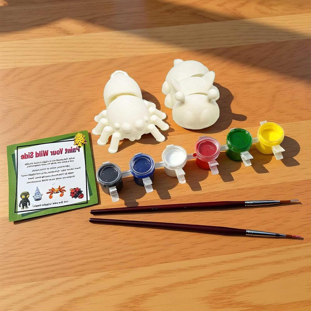 Vinglits DIY Kits - Fun & Creative Activity Set for Kids, Art & Craft, Birthday Gifts for kids, Imagine. Paint. Play (Bugsy & Scaly) - Randomly Assorted