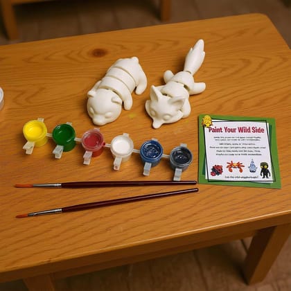 Vinglits DIY Kit Wild Beasts - Fun & Creative Activity Set for Kids, Art & Craft, Birthday Gifts for kids, Eco-Friendly, Non-Toxic - Randomly Assorted (Pack of 2)