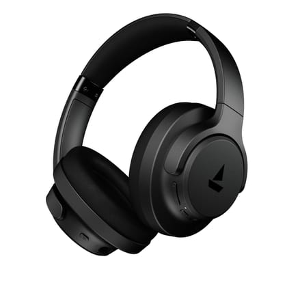boAt Rockerz 512 ANC,(~40dB) Hybrid ANC, 80H Battery, 40mm Drivers, 40ms Low Latency, ENx Tech,Stream Ad Free Music via App Support, Bluetooth Headphones, Wireless Headphone with Mic (Cosmic Black) boAt Rockerz 512 ANC,(~40dB) Hybrid ANC, 80H Battery, 40
