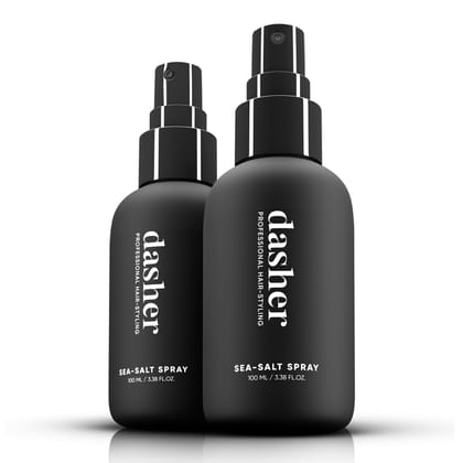 Dasher Sea Salt Spray (100ml + 100ml) Pack of 2 For Texturized & High-Volume Hairstyles With Medium Hold, Thickens Hair, With Ginseng & Vitamin E (100ml) Dasher Sea Salt Spray (100ml + 100ml) Pack of 2 For Texturized & High-Volume Hairstyles With Medium 
