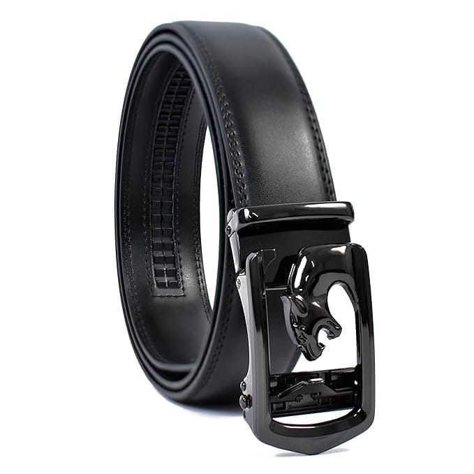 WildHorn Men's Genuine Leather Belt for Men| Premium Auto-Lock Buckle | Adjustable up to 48”