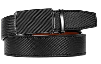 Contacts Genuine Leather Belt for Men with Autolock Buckle