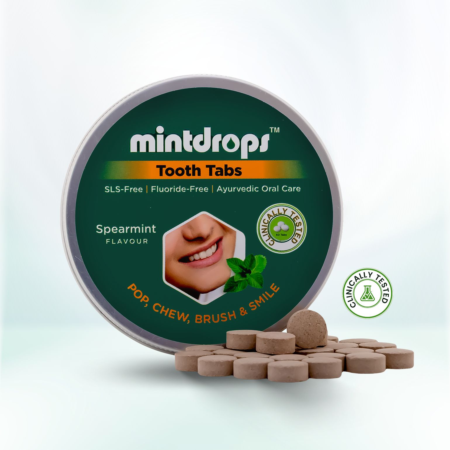 Mintdrops Premium Tooth Tabs (Spear Mint Flavour)
