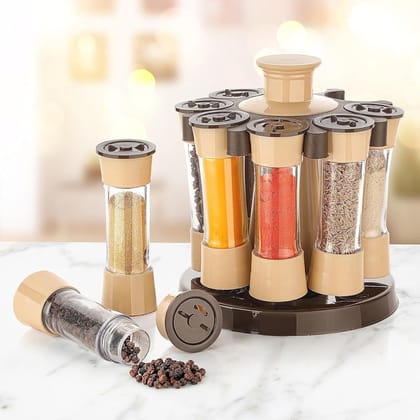 360 Revolving Spice Rack for Kitchen and Dining Table, 8 Spice jars
