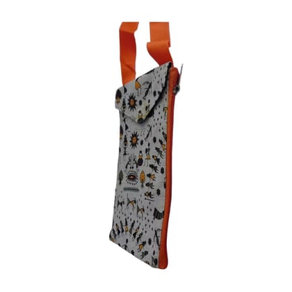 Mobile Pouch with Chain - Warli Design