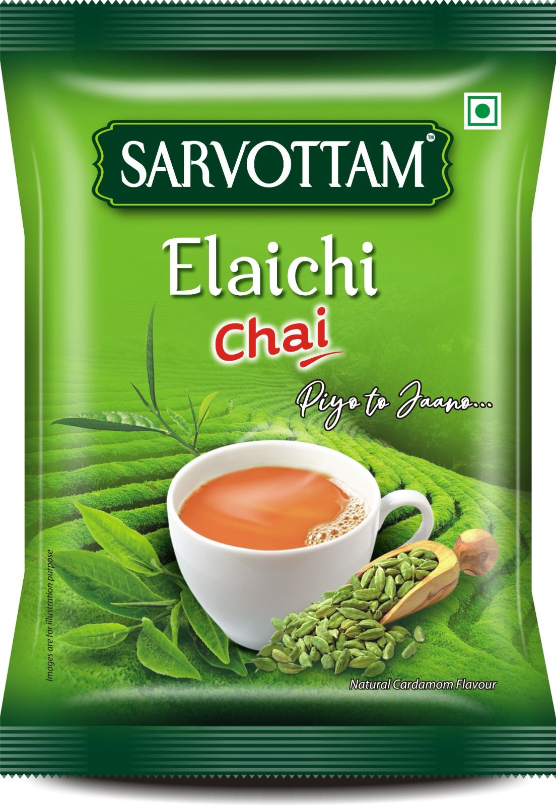 Sarvottam Elaichi Tea, Premium Cardamom Flavoured Tea, Refreshing & Aromatic Chai Blend