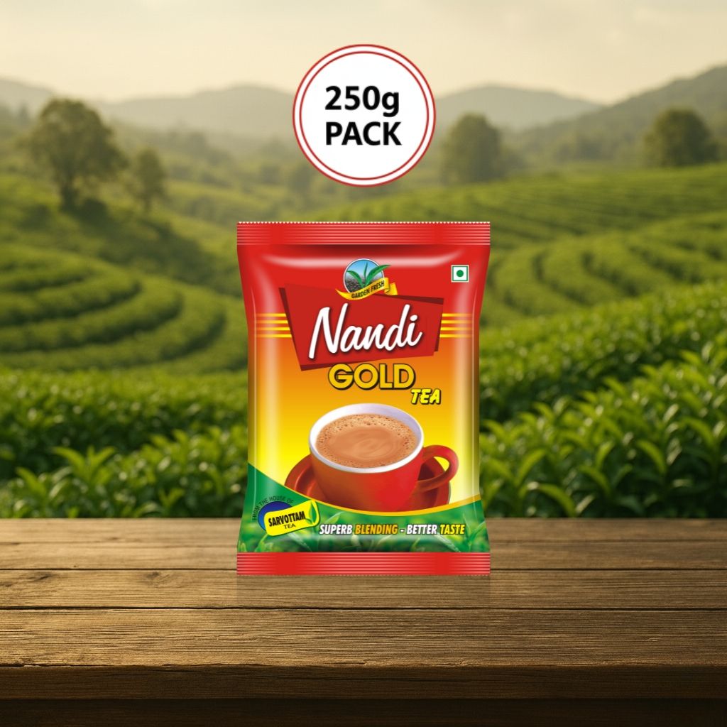 Sarvottam Nandi Gold Red Tea, Garden Fresh Tea, Master Blended for Rich Taste & Aroma