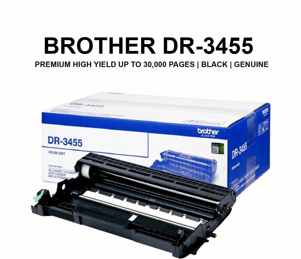 Brother DR-3455 Drum Cartridge / Drum Unit – Original Imaging Drum | Compatible with HL-L5000D, HL-L5100DN, HL-L6200DW, DCP-L5600DN, MFC-L5900DW Printers
