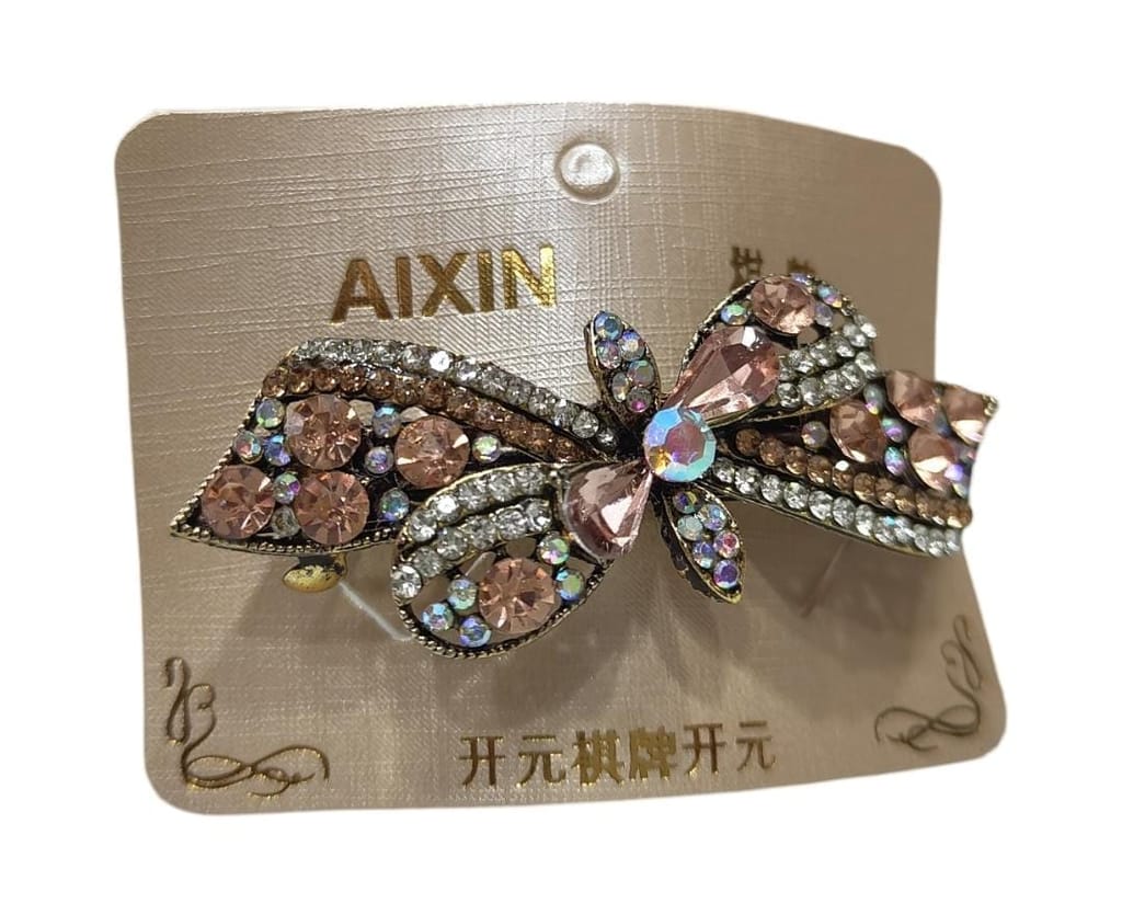 "AI XIN Rhinestone Bow Hair Clip -