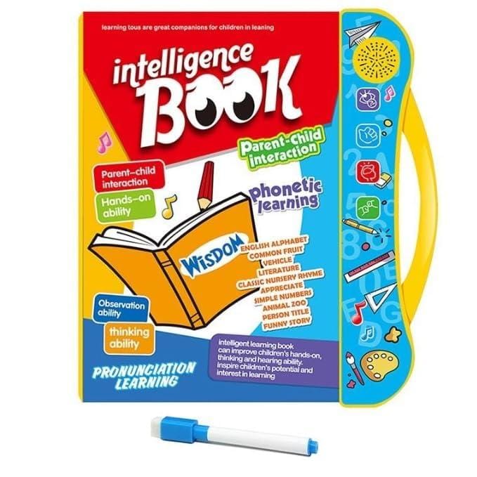 Interactive Phonetic Learning Book for Kids | Alphabets, Numbers & Shapes Learning Toy | Educational Intelligence Book for Toddlers Age 2–7