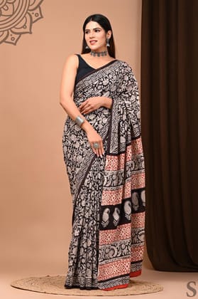 Jaipur Hand Block Print Saree