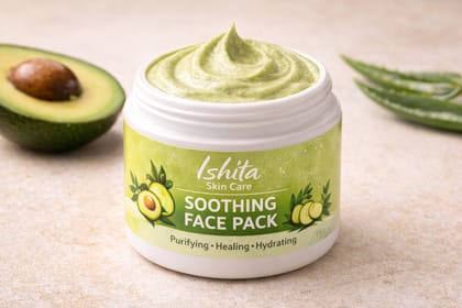 Ishita Skin Care Soothing Avocado Face Pack - Purify, Heal, Hydrate