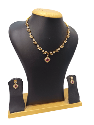 Elegant Gold-Plated Imitation Necklace Set