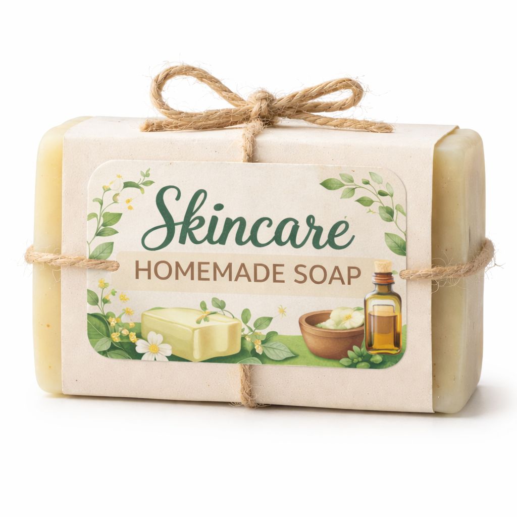 Skincare Homemade Soap Bar with Natural Extracts, Gentle & Moisturizing