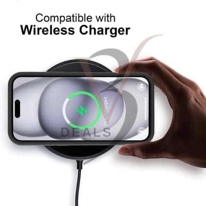 V3Deals Silicone Back Cover Case Compatible for iPhone15, Full Body Protection with Camera and Screen Protection, Military Grade Shockproof, 3.0mm Thickness