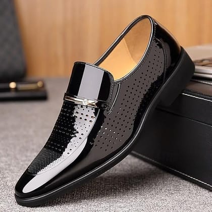 Centrino Mens 9563 Centrino Men Glossy Formal Shoes |Slip-On Design with Cushioned Insole for Comfort